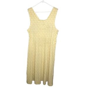 LL Bean Jumper Style Print Dress Size 18P 100% cotton